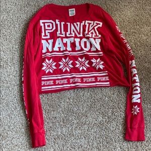 This is a cute red crop top